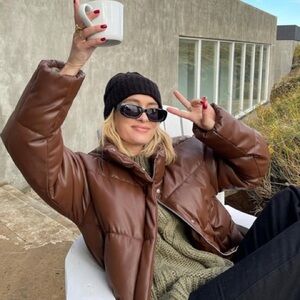 Princess Polly Brown Leather Jacket